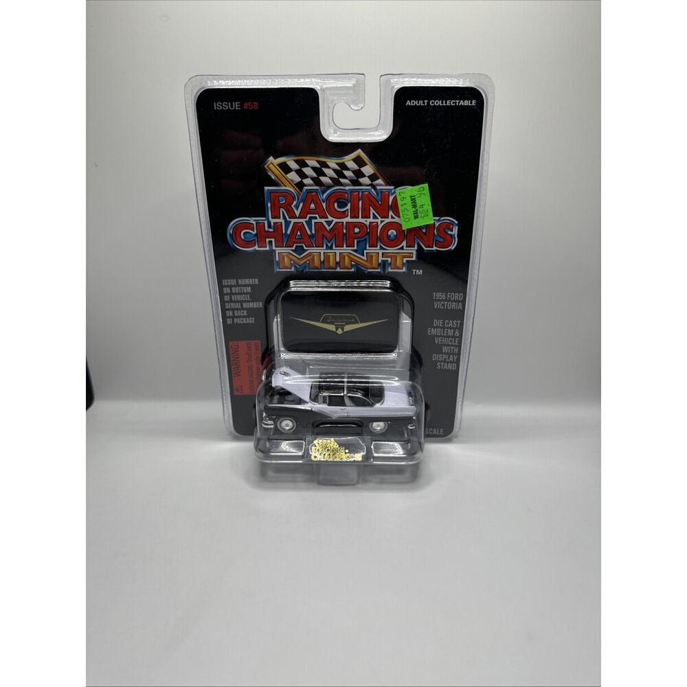 Racing Champions Mint Black & White 1956 Ford Victoria Issue #58 Die Cast 1:60